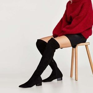 Zara Flat Over the Knee Boots - Size 39, US 8.5-9